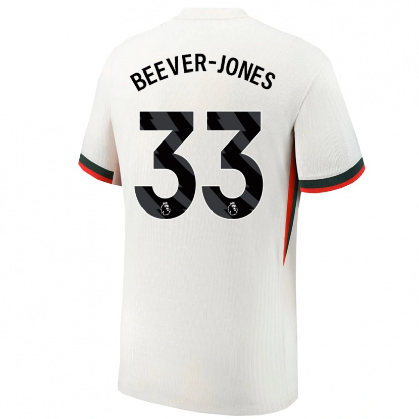 Danxen Kinderen Aggie Beever-Jones #33 Wit Groen Uitshirt Uittenue 2025/26 T-Shirt