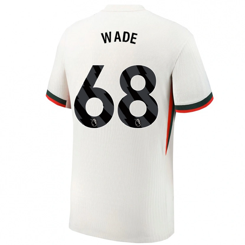 Danxen Kinderen Shaun Wade #68 Wit Groen Uitshirt Uittenue 2025/26 T-Shirt