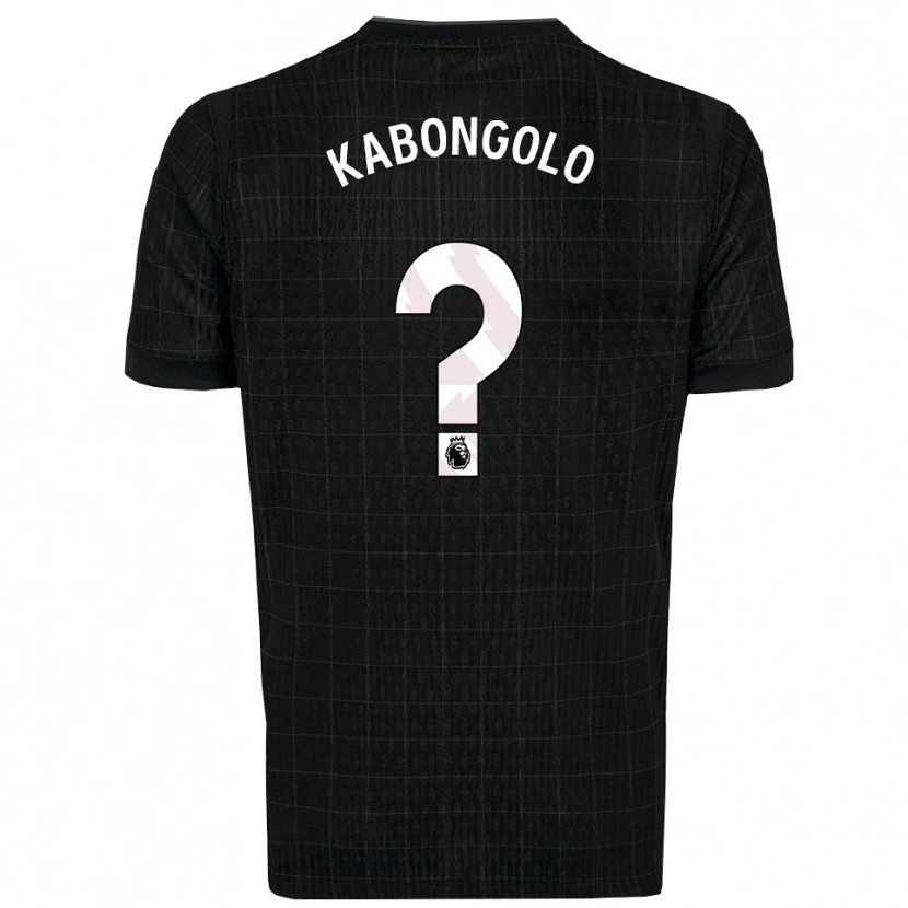 Danxen Kinderen Melvyn Kabongolo #0 Zwart Grijs Uitshirt Uittenue 2025/26 T-Shirt