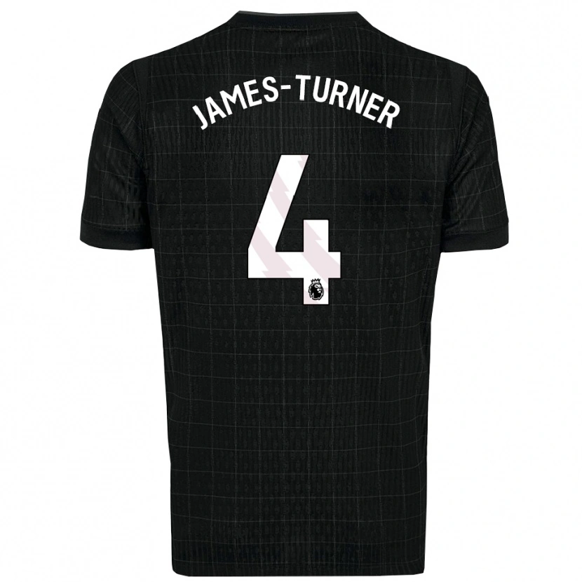 Danxen Kinderen Amy James-Turner #4 Zwart Grijs Uitshirt Uittenue 2025/26 T-Shirt