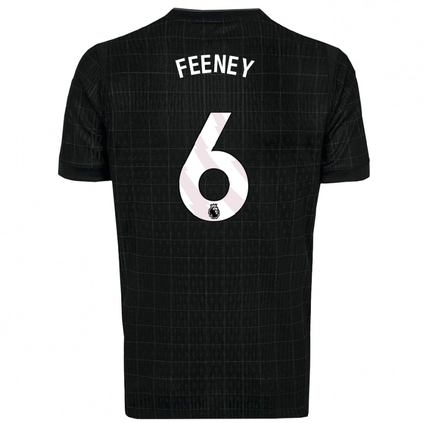 Danxen Kinderen George Feeney #6 Zwart Grijs Uitshirt Uittenue 2025/26 T-Shirt