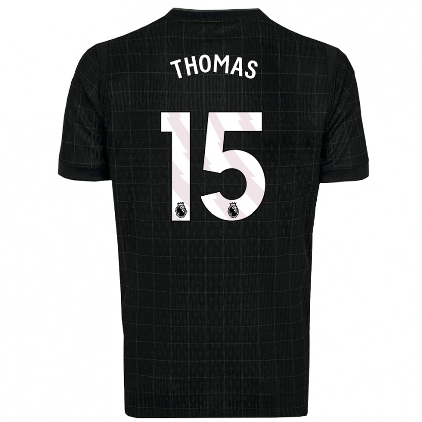 Danxen Kinderen Cameron Thomas #15 Zwart Grijs Uitshirt Uittenue 2025/26 T-Shirt