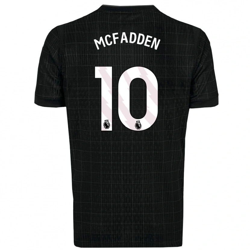 Danxen Kinderen Max Mcfadden #10 Zwart Grijs Uitshirt Uittenue 2025/26 T-Shirt