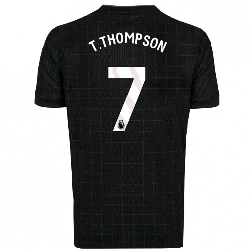 Danxen Kinderen Tynan Thompson #7 Zwart Grijs Uitshirt Uittenue 2025/26 T-Shirt