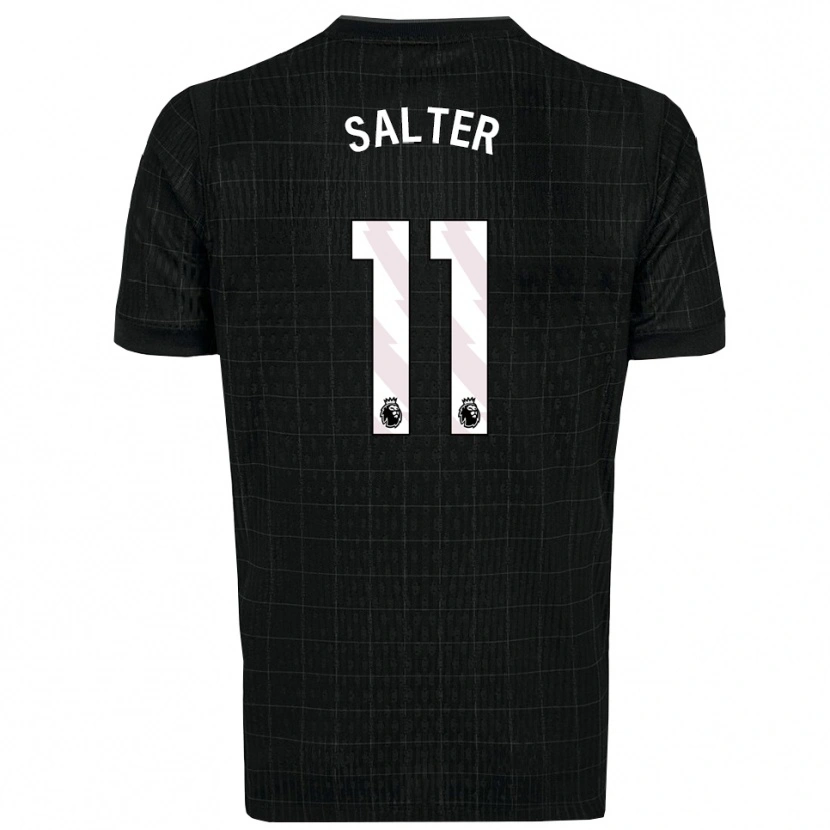 Danxen Kinderen Oliver Salter #11 Zwart Grijs Uitshirt Uittenue 2025/26 T-Shirt