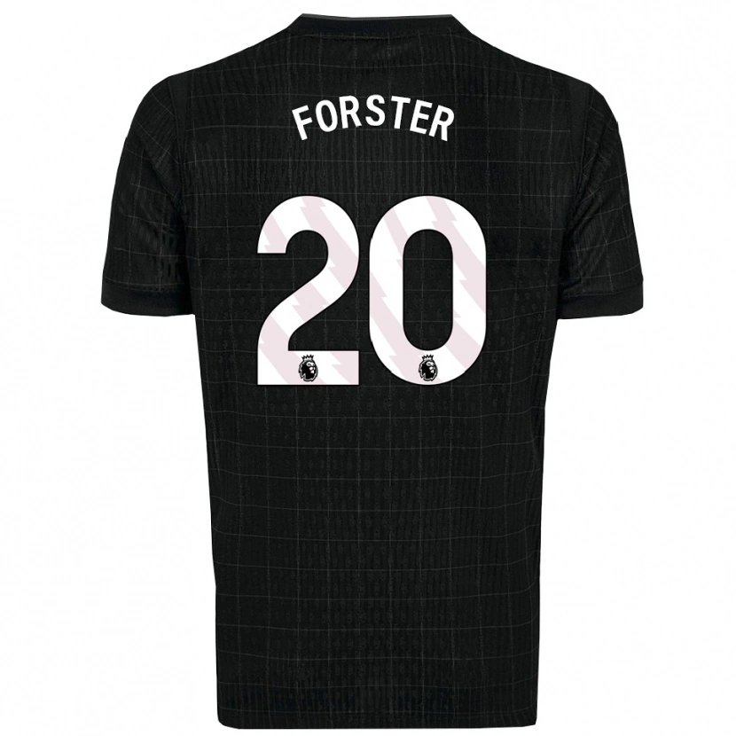 Danxen Kinderen Fraser Forster #20 Zwart Grijs Uitshirt Uittenue 2025/26 T-Shirt