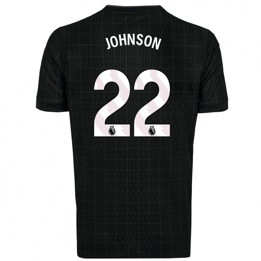 Danxen Kinderen Brennan Johnson #22 Zwart Grijs Uitshirt Uittenue 2025/26 T-Shirt