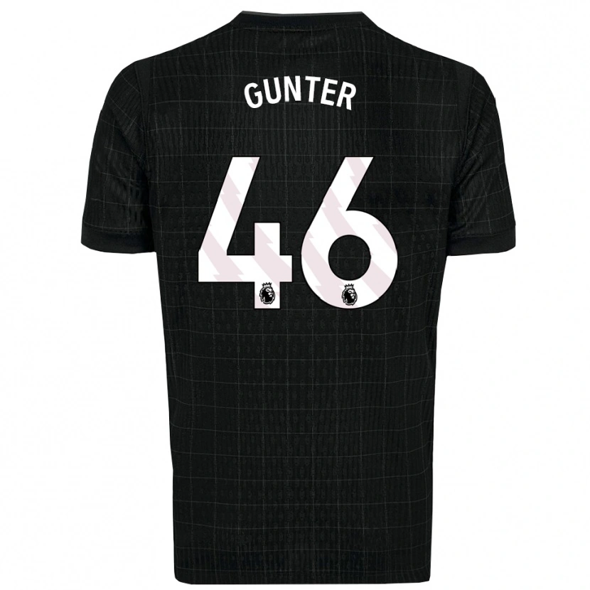 Danxen Kinderen Luca Gunter #46 Zwart Grijs Uitshirt Uittenue 2025/26 T-Shirt