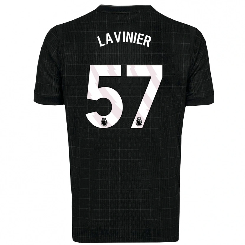 Danxen Kinderen Marcel Lavinier #57 Zwart Grijs Uitshirt Uittenue 2025/26 T-Shirt