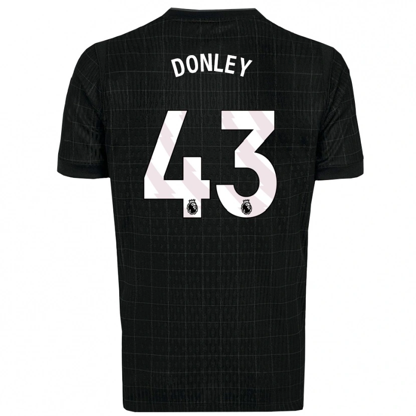 Danxen Kinderen Jamie Donley #43 Zwart Grijs Uitshirt Uittenue 2025/26 T-Shirt