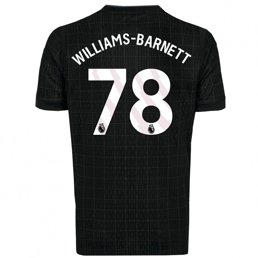 Danxen Kinderen Lucá Williams-Barnett #78 Zwart Grijs Uitshirt Uittenue 2025/26 T-Shirt