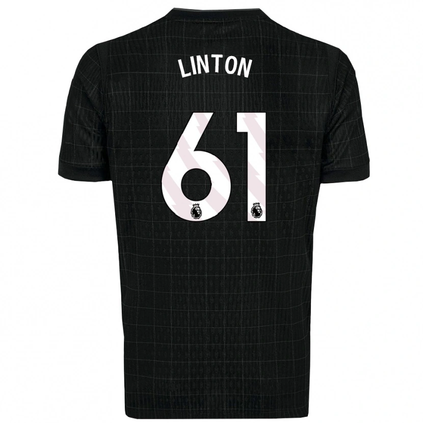 Danxen Kinderen Jahziah Linton #61 Zwart Grijs Uitshirt Uittenue 2025/26 T-Shirt