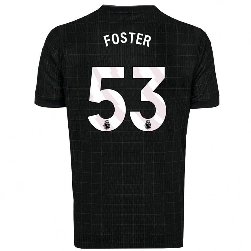 Danxen Kinderen Brooklyn Lyons Foster #53 Zwart Grijs Uitshirt Uittenue 2025/26 T-Shirt
