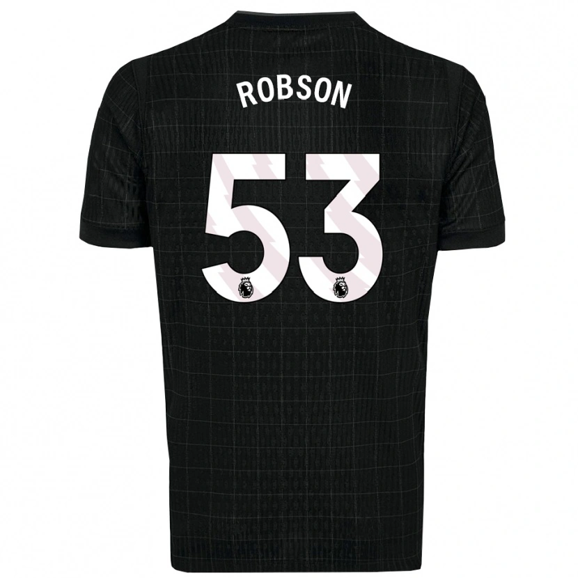 Danxen Kinderen Max Robson #53 Zwart Grijs Uitshirt Uittenue 2025/26 T-Shirt