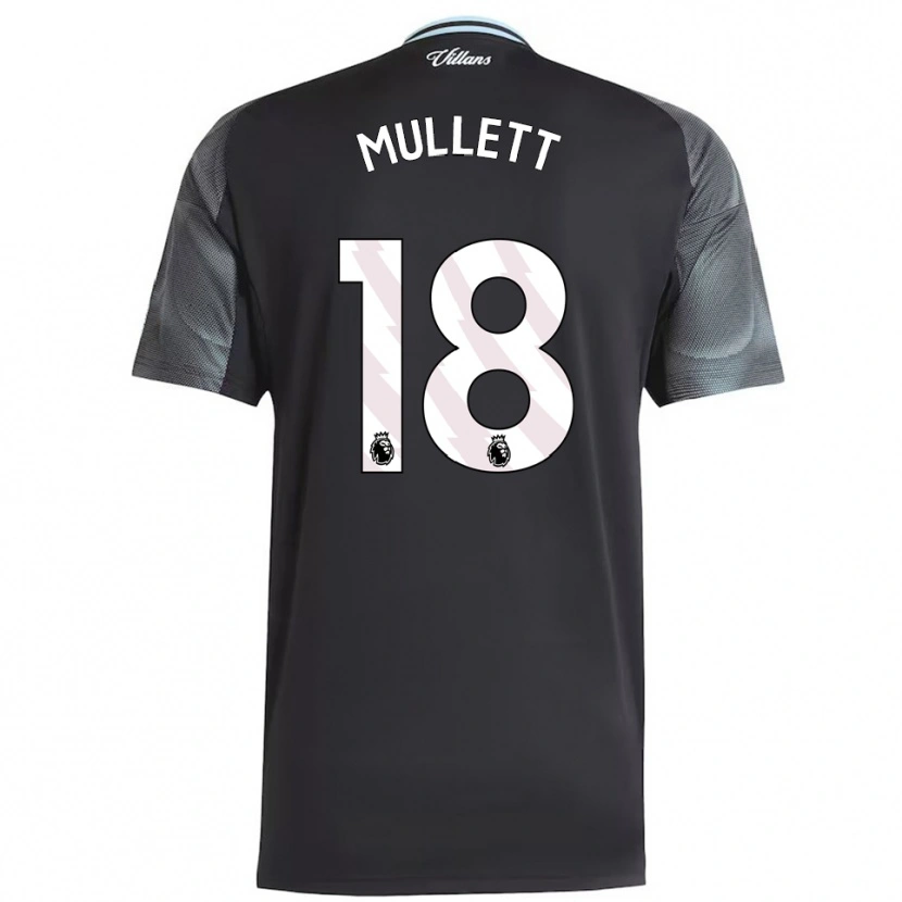 Danxen Kinderen Georgia Mullett #18 Zwart Hemelsblauw Uitshirt Uittenue 2025/26 T-Shirt