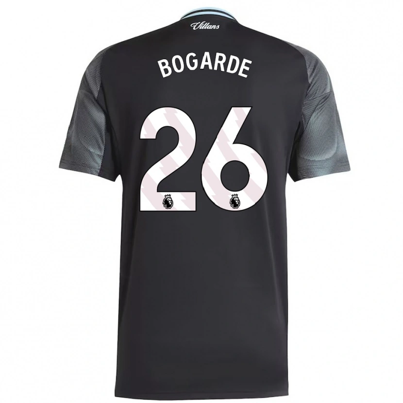 Danxen Kinderen Lamare Bogarde #26 Zwart Hemelsblauw Uitshirt Uittenue 2025/26 T-Shirt