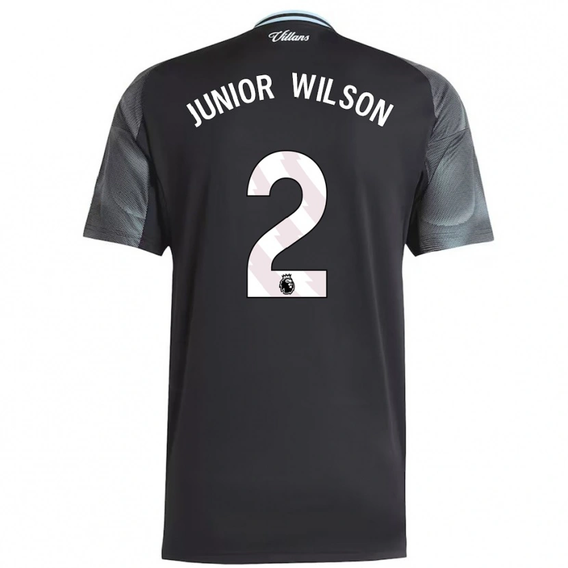Danxen Kinderen Junior Wilson #2 Zwart Hemelsblauw Uitshirt Uittenue 2025/26 T-Shirt