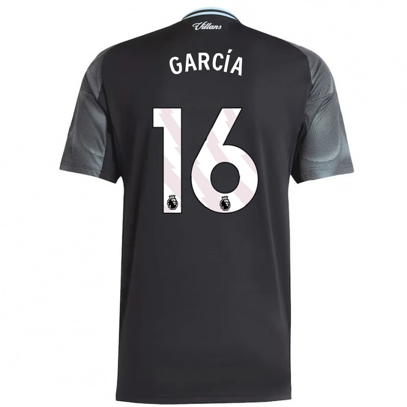 Danxen Kinderen Andrés García #16 Zwart Hemelsblauw Uitshirt Uittenue 2025/26 T-Shirt
