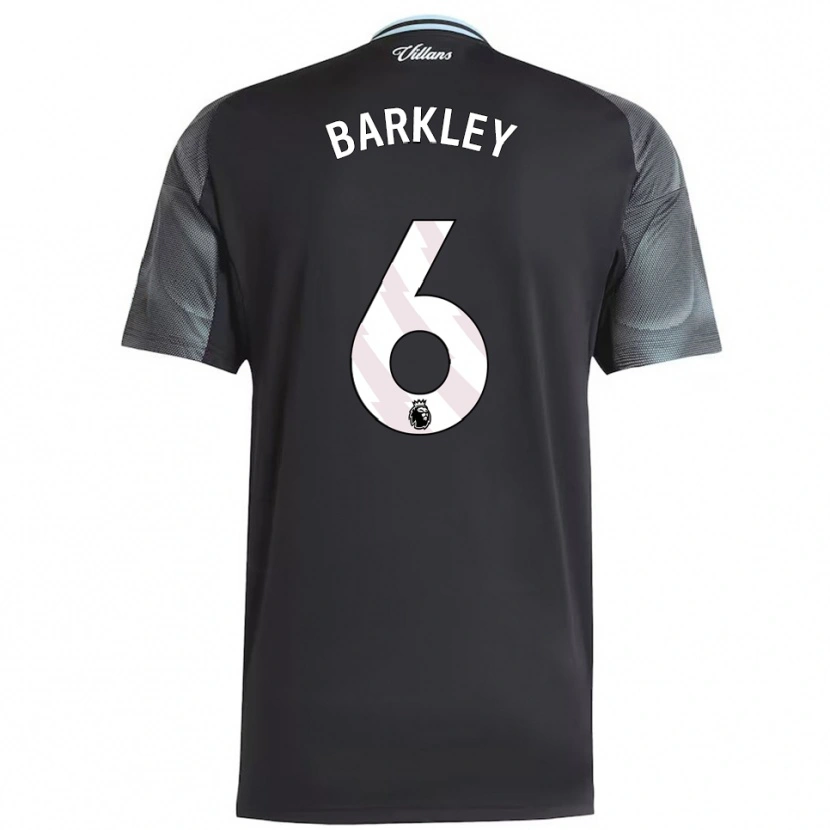 Danxen Kinderen Ross Barkley #6 Zwart Hemelsblauw Uitshirt Uittenue 2025/26 T-Shirt
