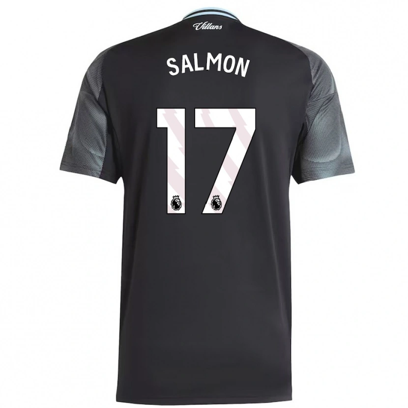 Danxen Kinderen Ebony Salmon #17 Zwart Hemelsblauw Uitshirt Uittenue 2025/26 T-Shirt