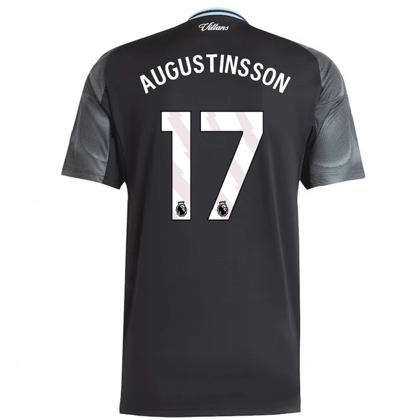 Danxen Kinderen Ludwig Augustinsson #17 Zwart Hemelsblauw Uitshirt Uittenue 2025/26 T-Shirt