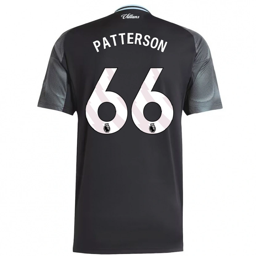 Danxen Kinderen Travis Patterson #66 Zwart Hemelsblauw Uitshirt Uittenue 2025/26 T-Shirt