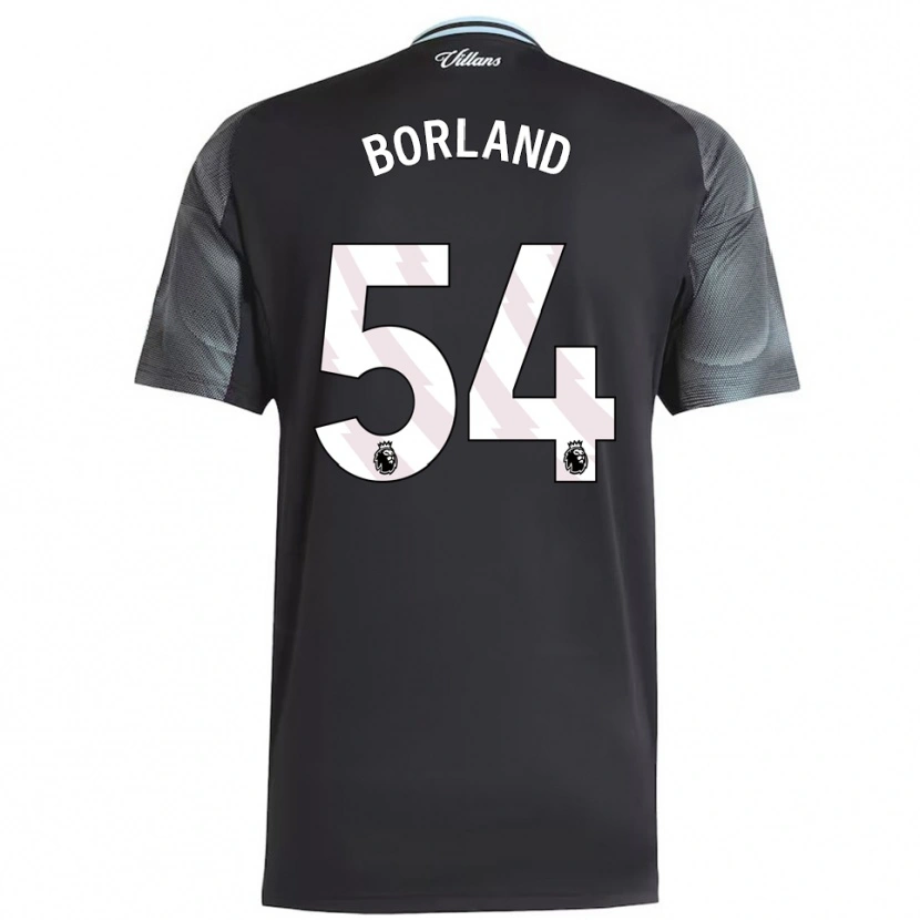Danxen Kinderen Aidan Borland #54 Zwart Hemelsblauw Uitshirt Uittenue 2025/26 T-Shirt