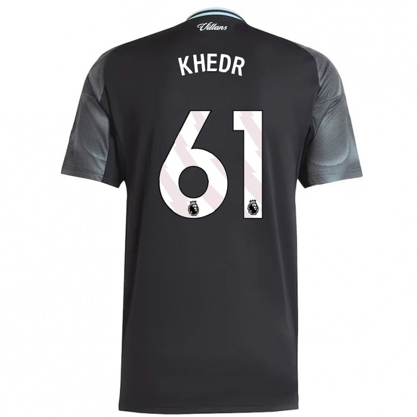 Danxen Kinderen Omar Khedr #61 Zwart Hemelsblauw Uitshirt Uittenue 2025/26 T-Shirt