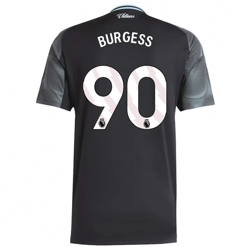 Danxen Kinderen Woody Burgess #90 Zwart Hemelsblauw Uitshirt Uittenue 2025/26 T-Shirt