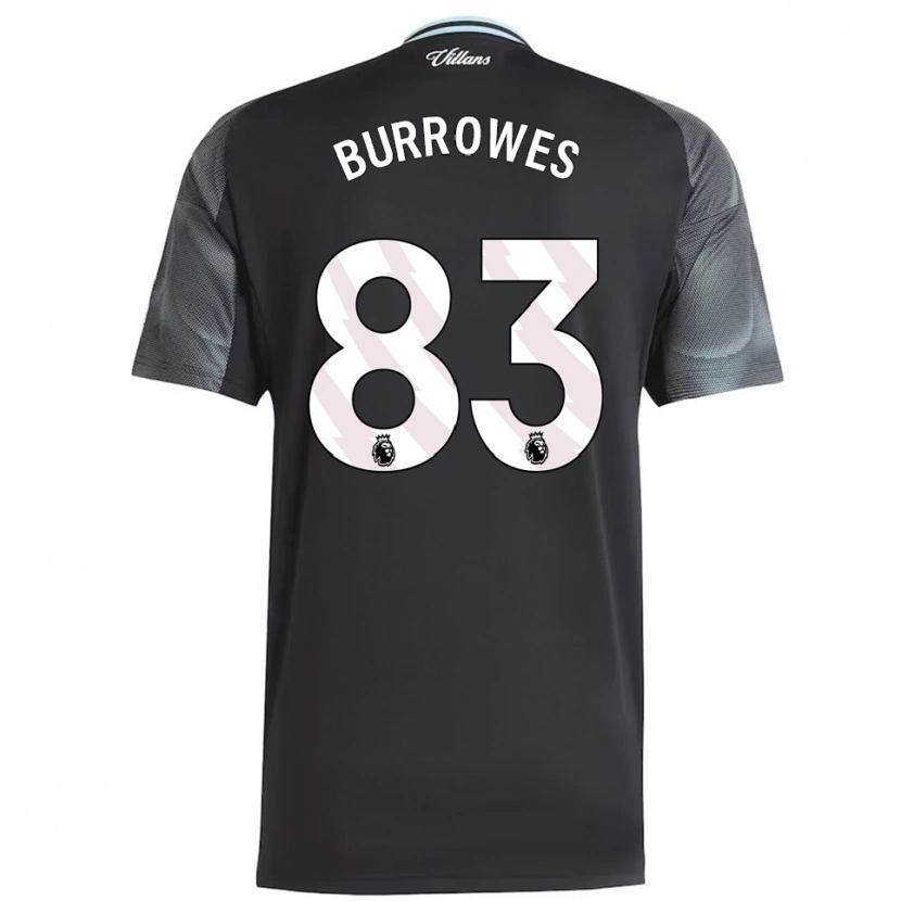 Danxen Kinderen Bradley Burrowes #83 Zwart Hemelsblauw Uitshirt Uittenue 2025/26 T-Shirt