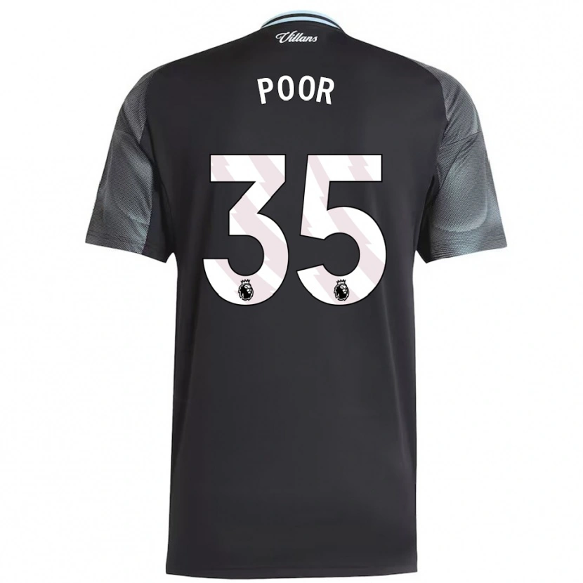 Danxen Kinderen Sophia Poor #35 Zwart Hemelsblauw Uitshirt Uittenue 2025/26 T-Shirt