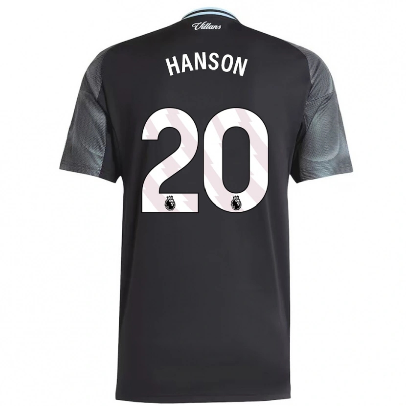 Danxen Kinderen Kirsty Hanson #20 Zwart Hemelsblauw Uitshirt Uittenue 2025/26 T-Shirt