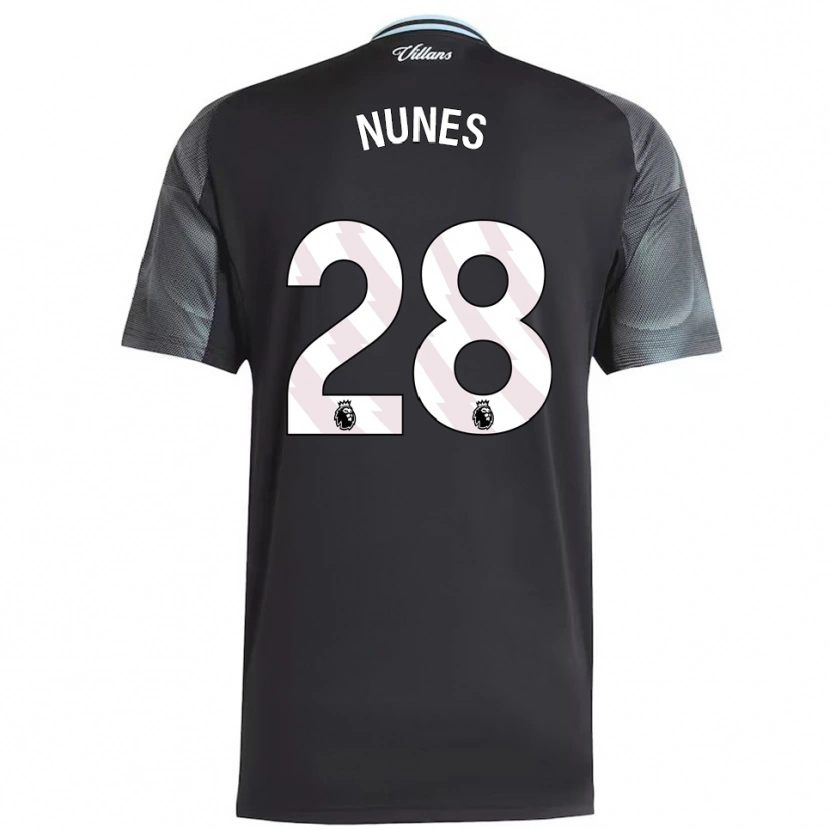 Danxen Kinderen Gabi Nunes #28 Zwart Hemelsblauw Uitshirt Uittenue 2025/26 T-Shirt