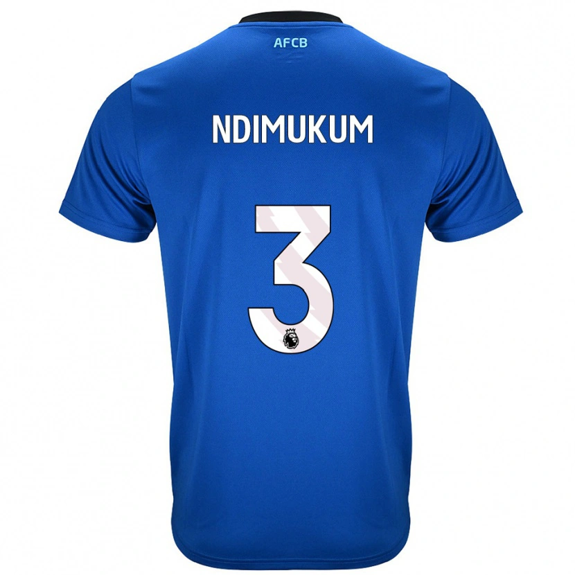 Danxen Kinderen Dane Ndimukum #3 Blauw Zwart Uitshirt Uittenue 2025/26 T-Shirt