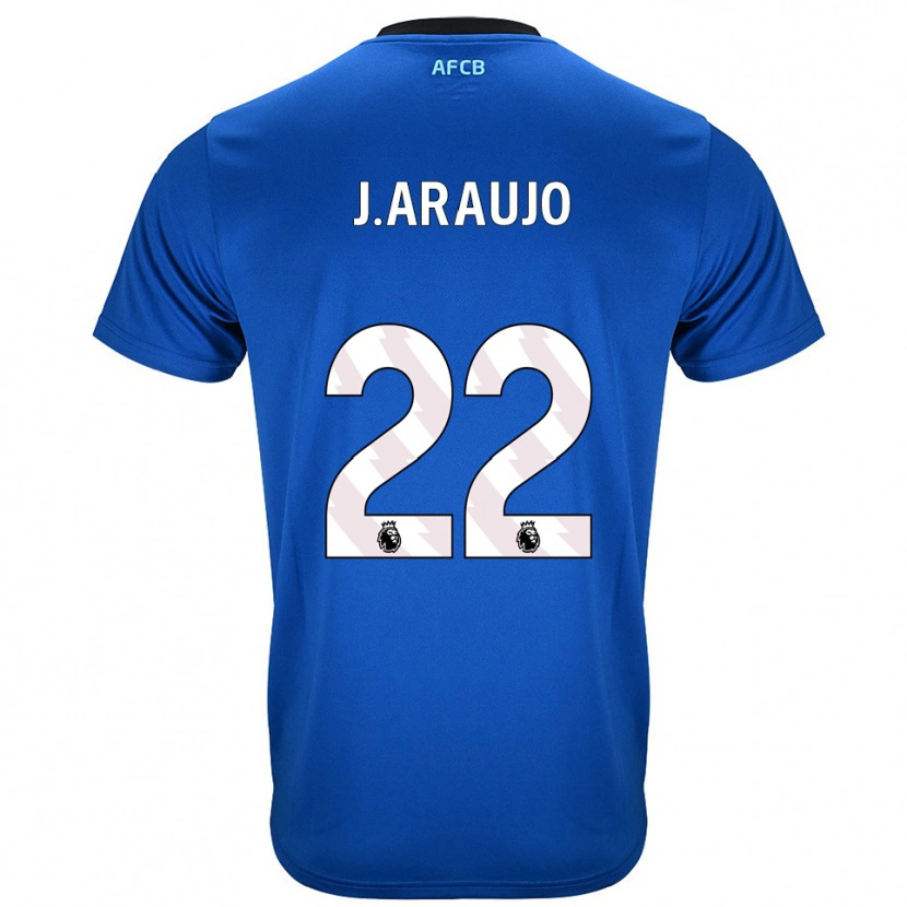 Danxen Kinderen Julián Araujo #22 Blauw Zwart Uitshirt Uittenue 2025/26 T-Shirt