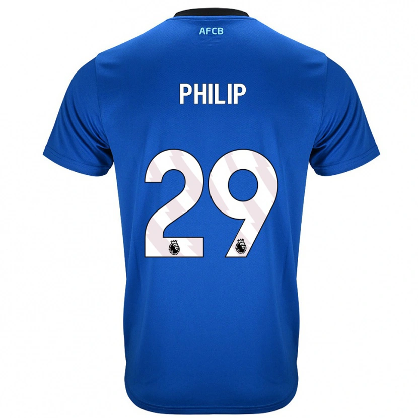 Danxen Kinderen Philip Billing #29 Blauw Zwart Uitshirt Uittenue 2025/26 T-Shirt