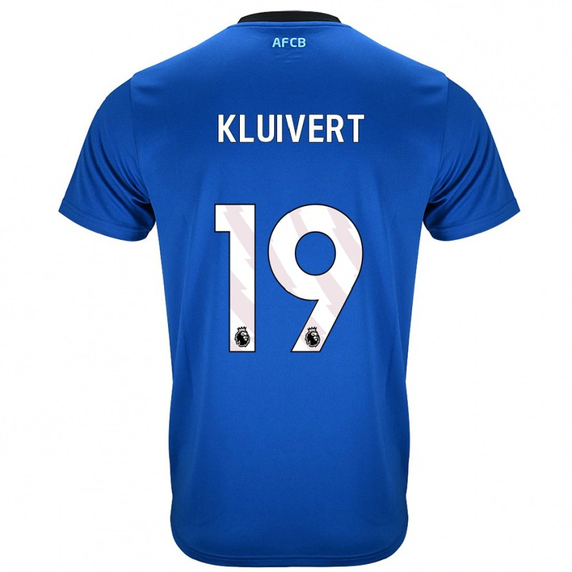 Danxen Kinderen Justin Kluivert #19 Blauw Zwart Uitshirt Uittenue 2025/26 T-Shirt