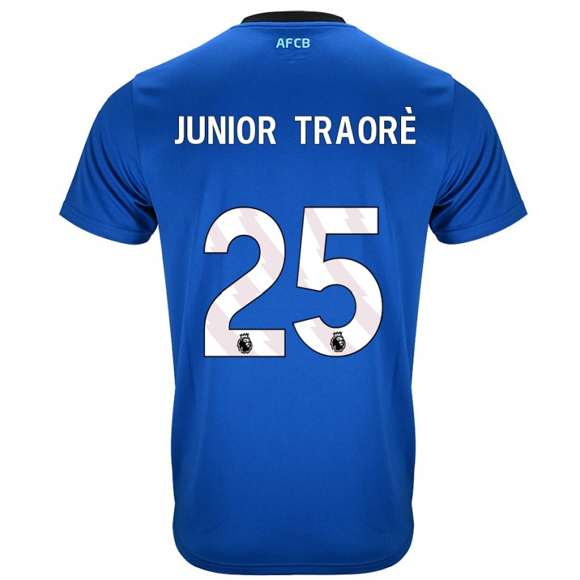 Danxen Kinderen Hamed Junior Traoré #25 Blauw Zwart Uitshirt Uittenue 2025/26 T-Shirt