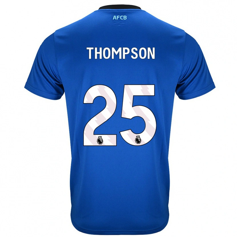 Danxen Kinderen Kenni Thompson #25 Blauw Zwart Uitshirt Uittenue 2025/26 T-Shirt