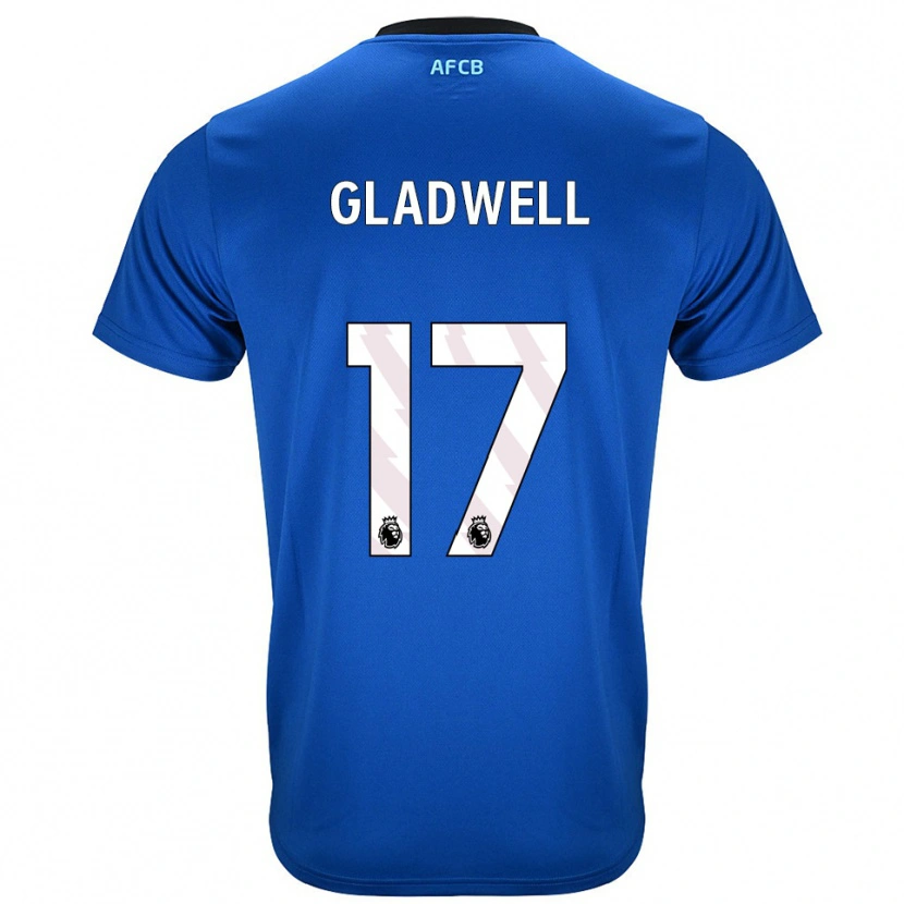 Danxen Kinderen Molly Gladwell #17 Blauw Zwart Uitshirt Uittenue 2025/26 T-Shirt