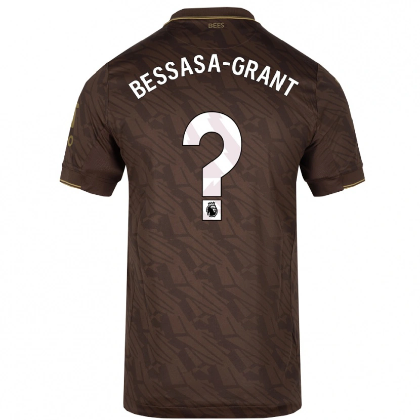 Danxen Kinderen Mekhai Bessasa-Grant #0 Bruin Goud Uitshirt Uittenue 2025/26 T-Shirt