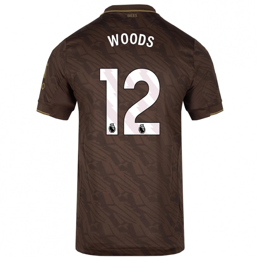 Danxen Kinderen Nikki Woods #12 Bruin Goud Uitshirt Uittenue 2025/26 T-Shirt