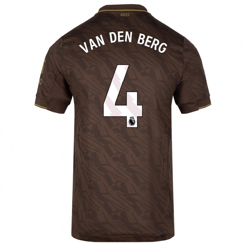 Danxen Kinderen Sepp Van Den Berg #4 Bruin Goud Uitshirt Uittenue 2025/26 T-Shirt