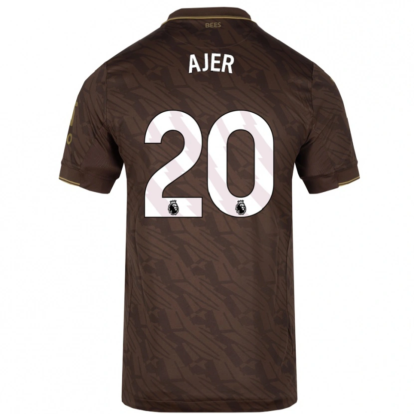 Danxen Kinderen Kristoffer Ajer #20 Bruin Goud Uitshirt Uittenue 2025/26 T-Shirt