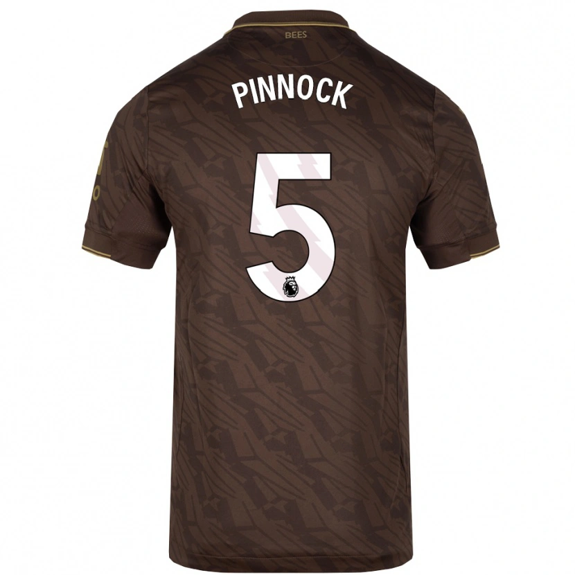 Danxen Kinderen Ethan Pinnock #5 Bruin Goud Uitshirt Uittenue 2025/26 T-Shirt