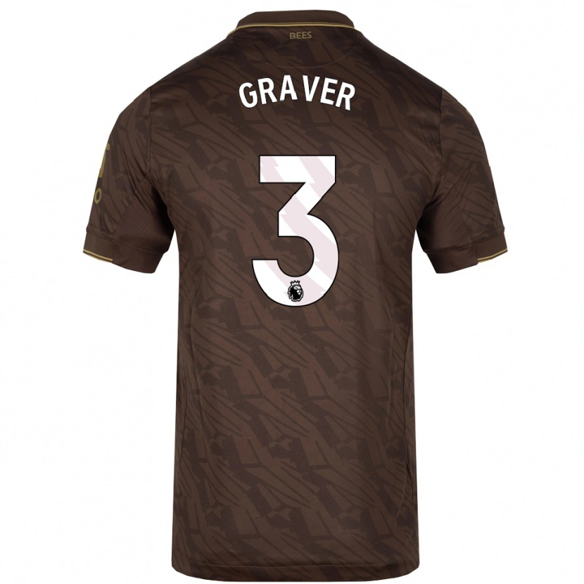 Danxen Kinderen Regan Graver #3 Bruin Goud Uitshirt Uittenue 2025/26 T-Shirt