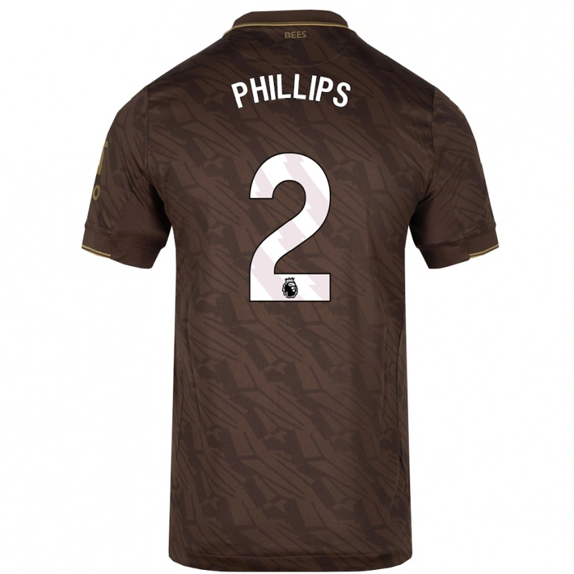 Danxen Kinderen Maddie Phillips #2 Bruin Goud Uitshirt Uittenue 2025/26 T-Shirt