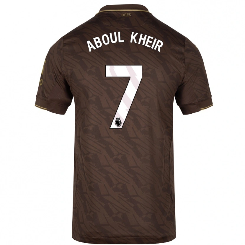 Danxen Kinderen Nour Aboul Kheir #7 Bruin Goud Uitshirt Uittenue 2025/26 T-Shirt