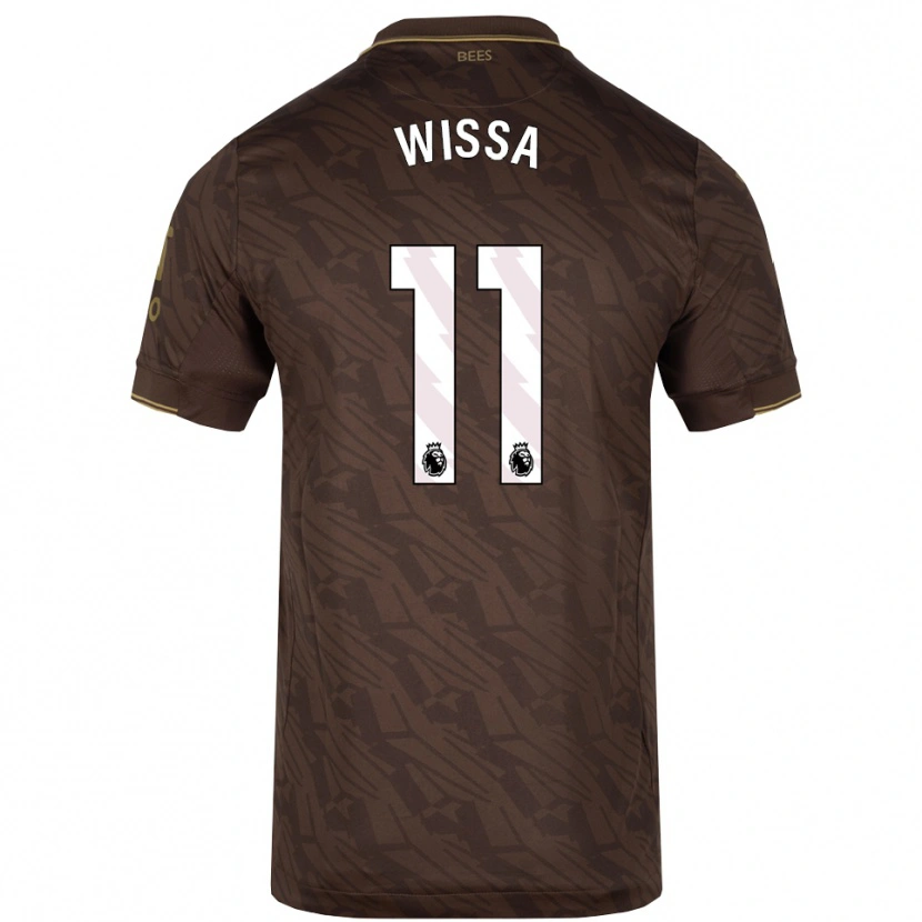 Danxen Kinderen Yoane Wissa #11 Bruin Goud Uitshirt Uittenue 2025/26 T-Shirt