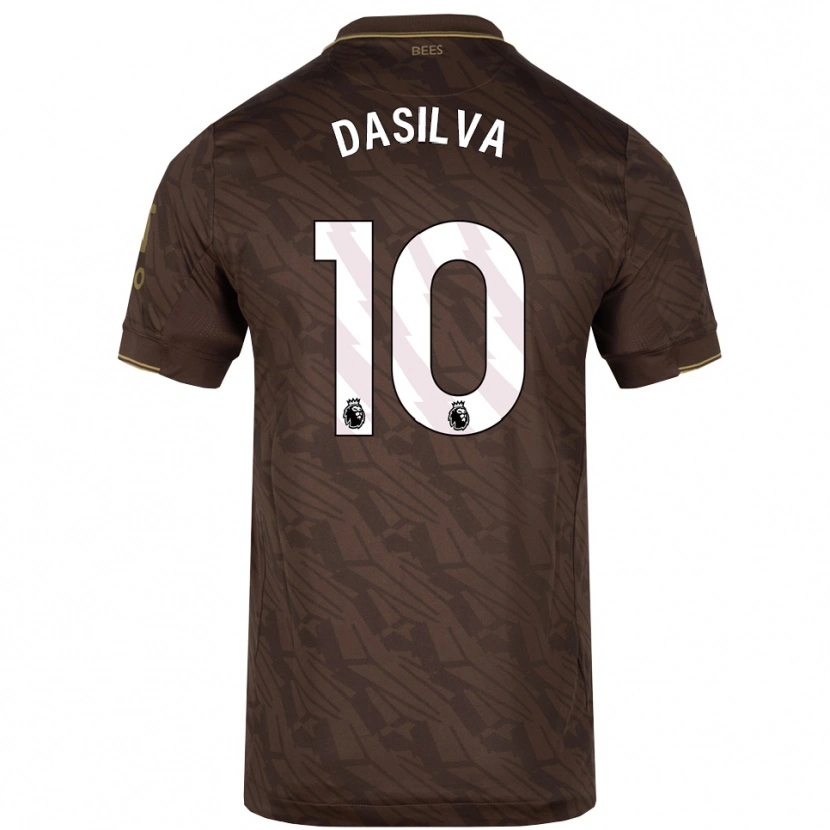 Danxen Kinderen Josh Dasilva #10 Bruin Goud Uitshirt Uittenue 2025/26 T-Shirt